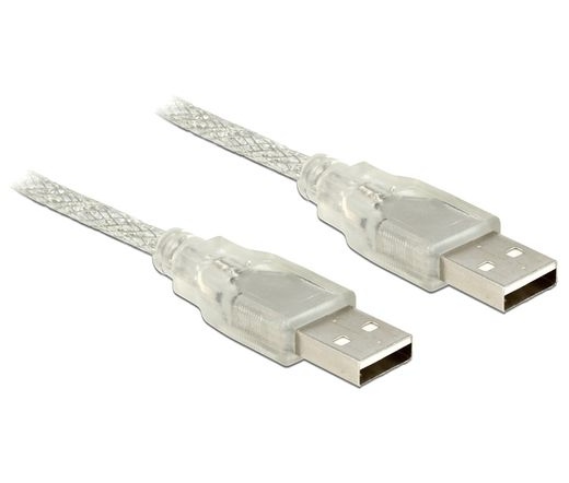 Delock Cable A -> A St/St 0.50m transparent (83886)