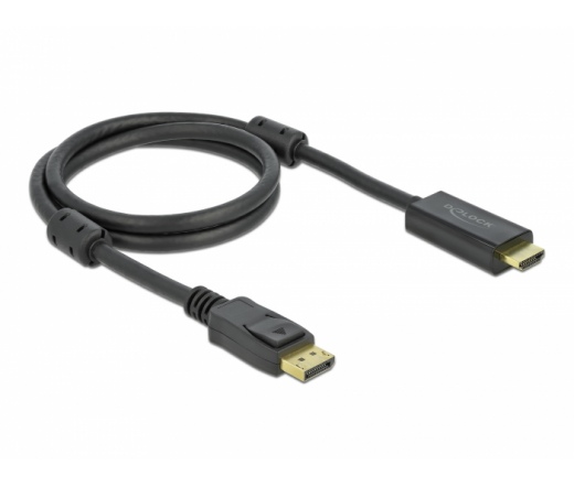 Delock Aktív DisplayPort 1.2 - HDMI kábel 4K 60 Hz 1 méter hosszú