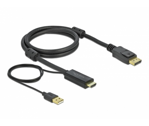 Delock HDMI A  DisplayPort-kábel 4K 30 Hz 1 m