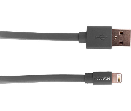 CANYON CNS-MFIC2DG USB/Lightning kábel sötétszürke