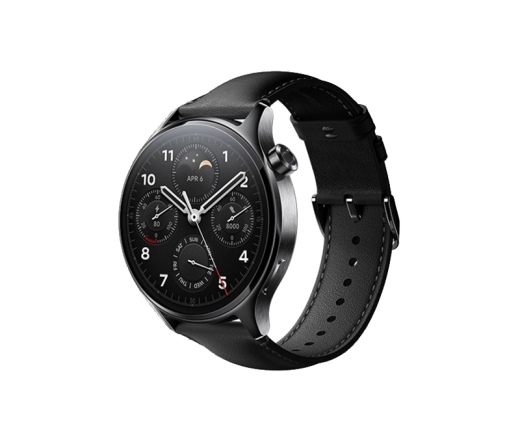 XIAOMI Watch S1 Pro - Black stainless steel case; black fluororubber strap