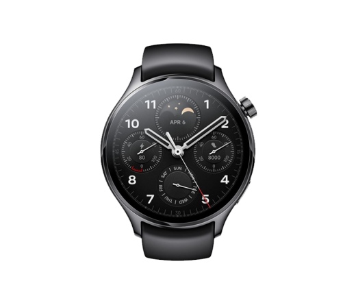 XIAOMI Watch S1 Pro - Black stainless steel case; black fluororubber strap