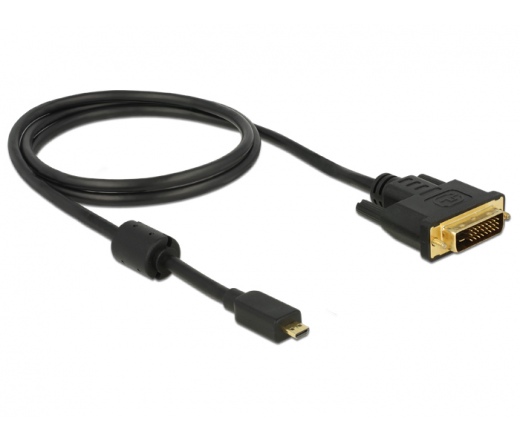 DELOCK HDMI-kábel Micro-D-csatlakozódugóval > DVI 24+1 csatlakozódugó 1 m (83585)