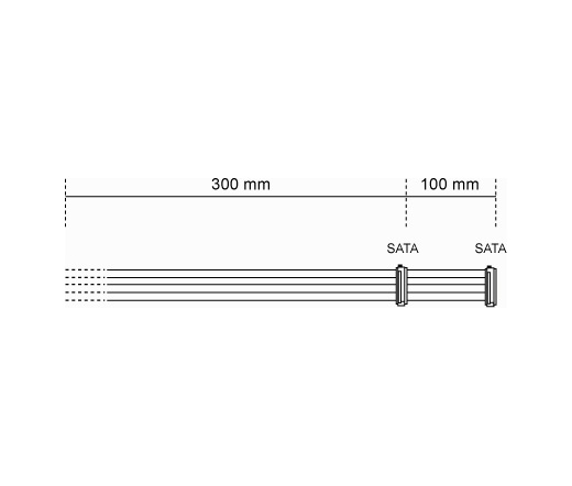 Be Quiet Power Cable CS-3420 2xSATA 400mm