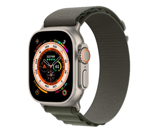 APPLE Watch Ultra 49mm Cellular titántok, zöld Alpesi pánt L