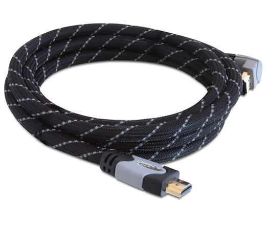 DELOCK Cable High Speed HDMI with Ethernet A-A angled / male-male 3m (83045)