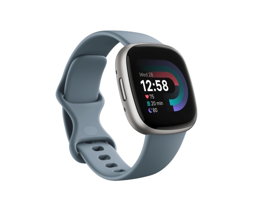 FITBIT Versa 4 - Waterfall Blue/Platinum Aluminum