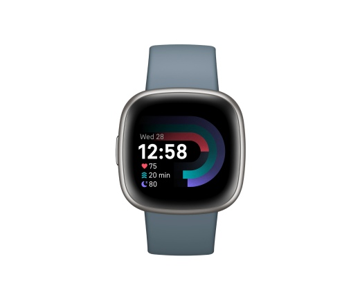 FITBIT Versa 4 - Waterfall Blue/Platinum Aluminum