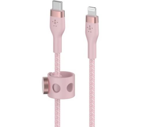 BELKIN Pro Flex USB-C / Lightning MFi 3m rózsaszín