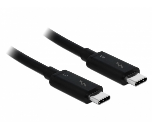 Delock kábel Thunderbolt 3 USB Type-C male passzív 5A 1m fekete