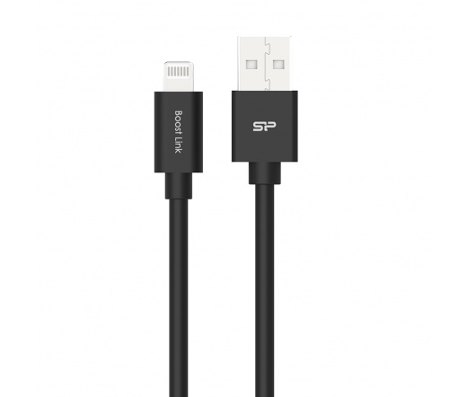 SILICON POWER LK15AL PVC USB-A - Lightning 1m 2.4A QC fekete