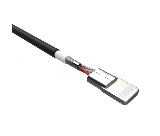 SILICON POWER LK15AL PVC USB-A - Lightning 1m 2.4A QC fekete