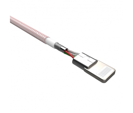 SILICON POWER LK35AL PET USB-A - Lightning 1m 2.4A QC rózsaszín