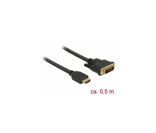 Delock HDMI to DVI 24+1 cable bidirectional 0.5 m