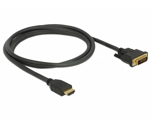 Delock HDMI - DVI 24+1 kétirányú kábel 1,5 m (3 év)