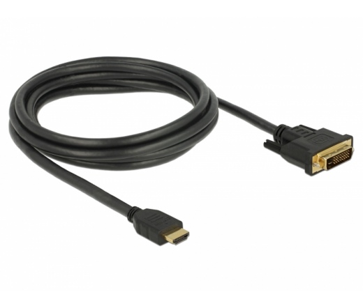 Delock HDMI - DVI 24+1 kétirányú kábel 2 m (3 év)