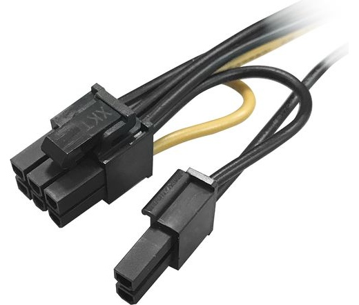 AKASA 2xSATA - 6+2pin PCIe adapter 15cm