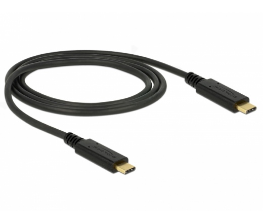 DELOCK kábel USB 3.1 Gen 2 Type-C male/male összekötő, 1m, 5A E-Marker