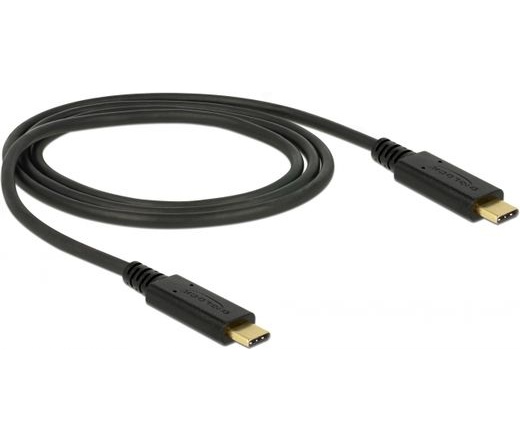 DELOCK kábel USB 3.1 Gen 2 Type-C male/male összekötő, 1m, 3A E-Marker