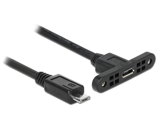 DELOCK Cable USB 2.0 micro-B csatlakozóhüvely -> USB 2.0 micro-B csatlakozódugó 25cm