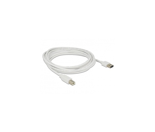 Delock Cable EASY-USB 2.0-A apa > USB 2.0 B apa 3 m fehér