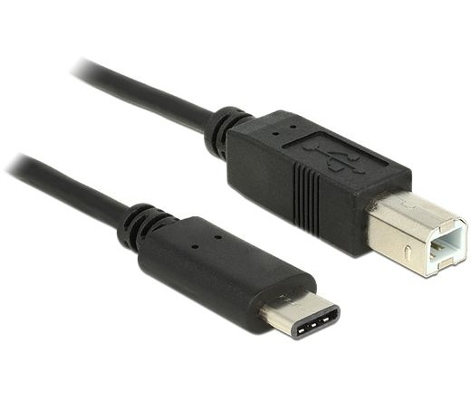 DELOCK USB Type-C 2.0 dugó > USB 2.0 B típusú dugó 1 m fekete