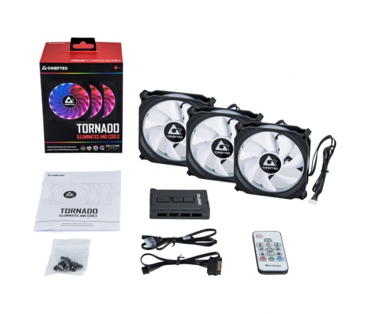 CHIEFTEC CF-3012-RGB 3x120mm Fan + Controller