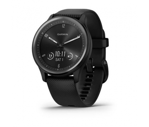 GARMIN Vivomove Sport - Black Case and Silicone Band with Slate Accents