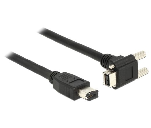 DELOCK Cable FireWire FW400 6Pin -> FW800 9Pin 90° St/St 3m