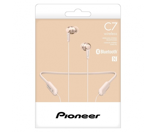 Pioneer SE-C7BT Bluetooth NFC headset arany