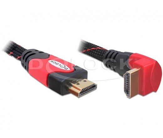 DELOCK Cable High Speed HDMI with Ethernet angled A-A / male-male 1m