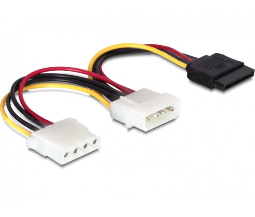 DELOCK Cable Power SATA HDD -> 2x 4pin male/female (60103)