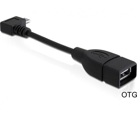 DELOCK Cable USB micro-B male angled -> USB 2.0-A female OTG 11 cm (83104)