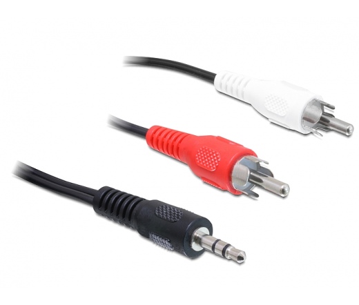 DELOCK audio kábel DC jack 3.5 mm male -> 2x RCA apa 1.5m (84000)