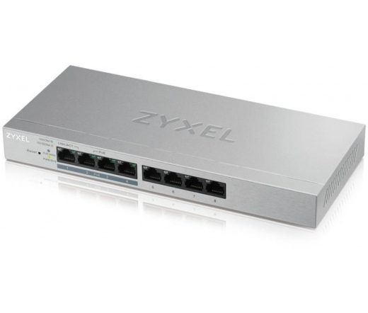 NET ZyXEL GS1200-8HPv2 8port GbE LAN PoE (60W) web menedzselhető asztali switch