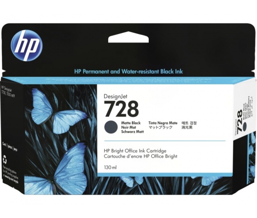 HP Cartridge NO 728 MATTE BLACK 130 ML (3WX25A)