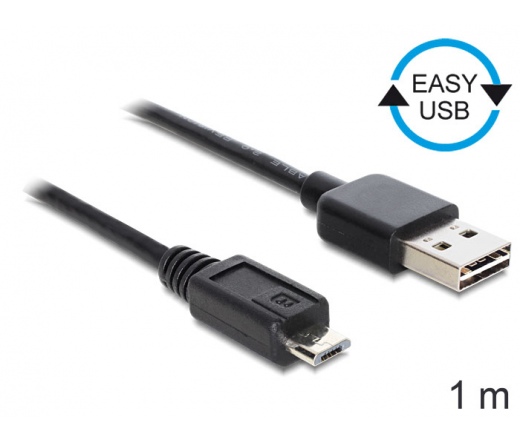 DELOCK Cable EASY-USB 2.0-A male > USB 2.0 micro-B male 1m (83366)