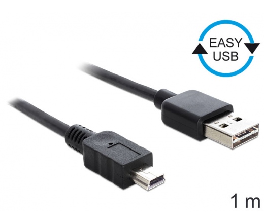 DELOCK Cable EASY-USB 2.0-A male > USB 2.0 mini male 1m (83362)