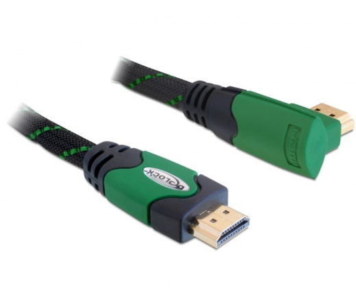 DELOCK Cable High Speed HDMI with Ethernet male/male angled 1m (82951)