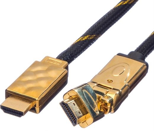 Cable ROLINE HDMI Ethernet, Premium, 360° csatlakozó , M/M 2.0m