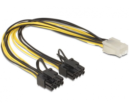 DELOCK Cable PCI Express power supply 6 pin female -> 2 x 8 pin male