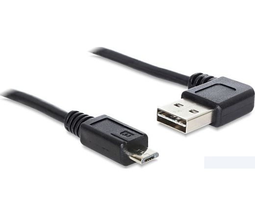 DELOCK Cable EASY-USB 2.0-A male left/right angled -> USB 2.0 micro-B male 2 m