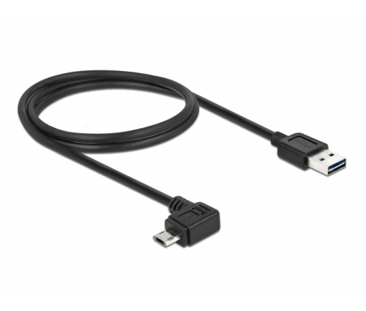 Delock Easy-USB -> EasyUSB micro-B M/M adatkábel 1m fekete egyenes/90°