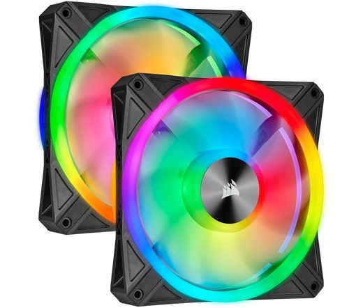 COOLER Corsair iCUE QL140 RGB 140mm PWM Dual Fan Kit with Lighting Node CORE