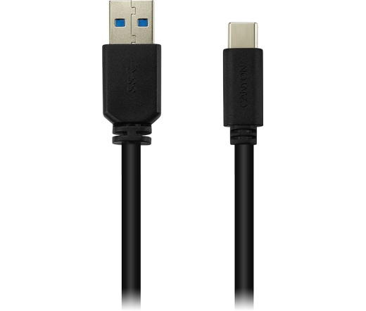 Canyon Type C USB 3.0 standard cable, Power & Data output, 5V 3A, OD 4.5mm, PVC Jacket, 1m,  black