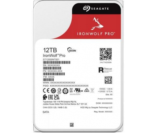 SEAGATE IronWolf Pro 3,5" SATA 12TB