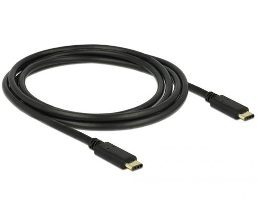 Delock Kábel USB Type-C™ 2.0 dugó > USBType-C 2.0 dugó 2,0 m fekete