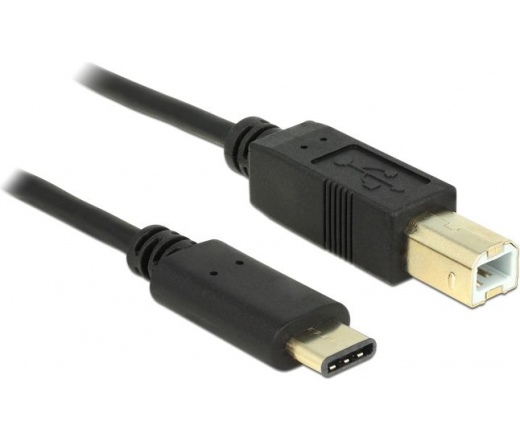 Delock Kábel USB Type-C™ 2.0 dugó > USB 2.0 B-típusú dugó 2,0 m fekete