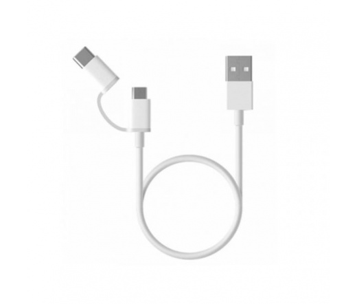 XIAOMI Mi 2-in-1 USB kábel (Micro USB -> Type C) 30cm