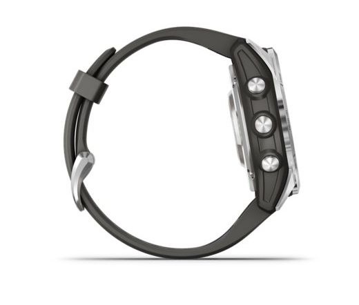 GARMIN Fenix 7S Pro Solar - Silver with Graphite Band